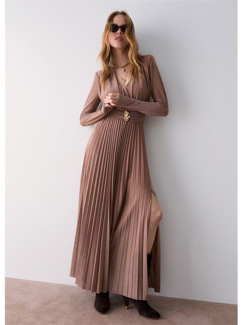 Abito lungo in lurex plissé LIU JO | CF6297JZ871/A4408